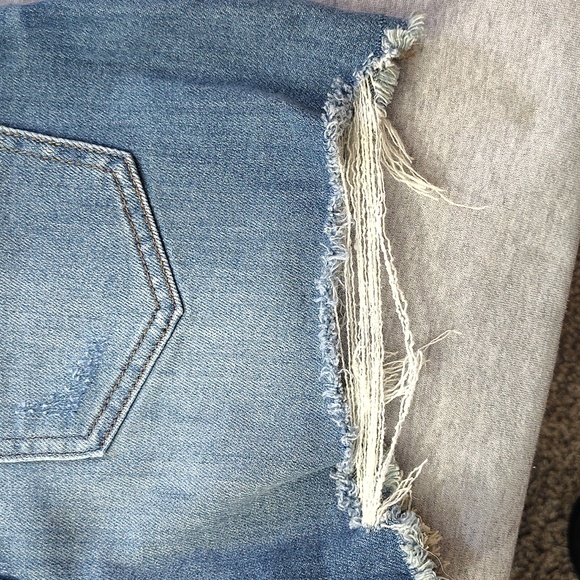 Denim Blue Distressed Women Shorts DAZE FRAYED - Picture 9 of 15